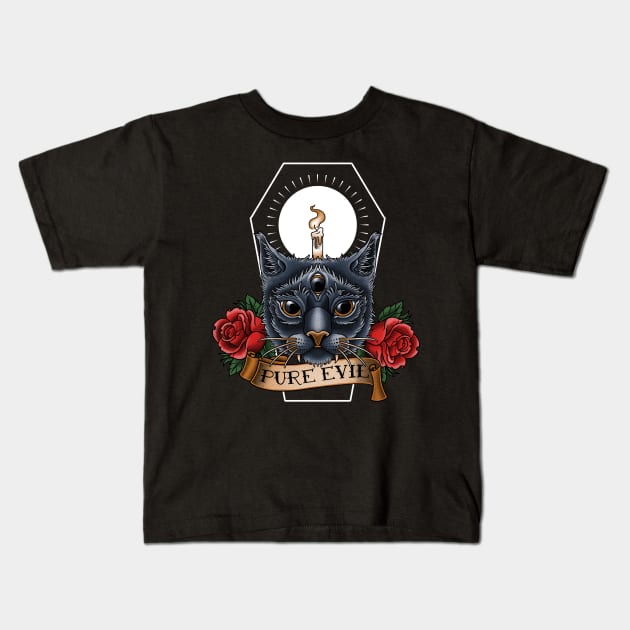 cat tattoo Kids T-Shirt by akawork280